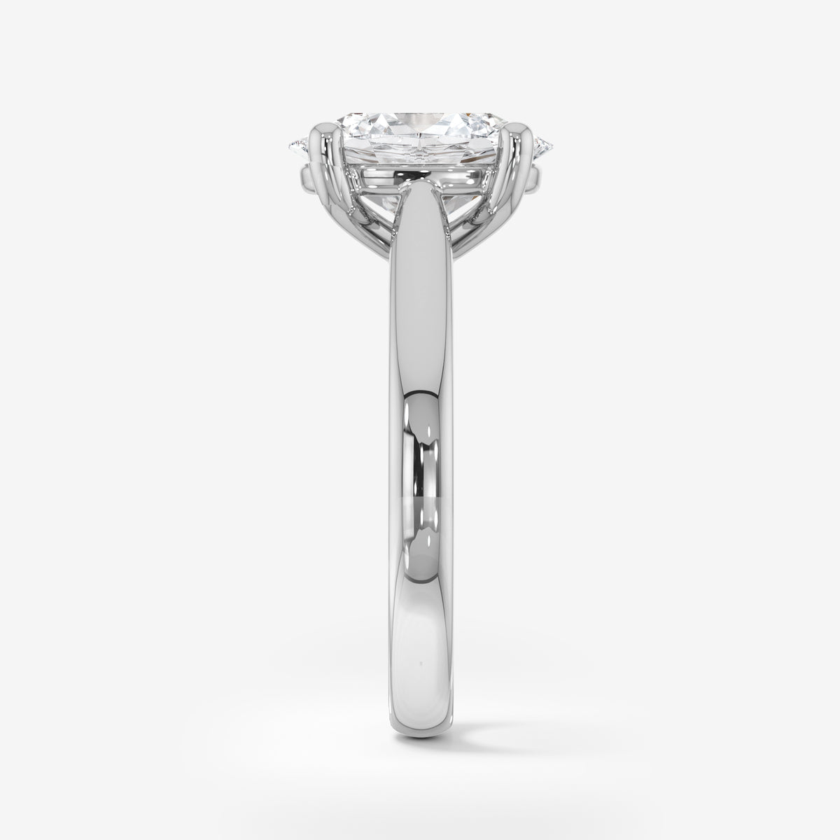 Oval Solitaire Diamond Engagement Ring