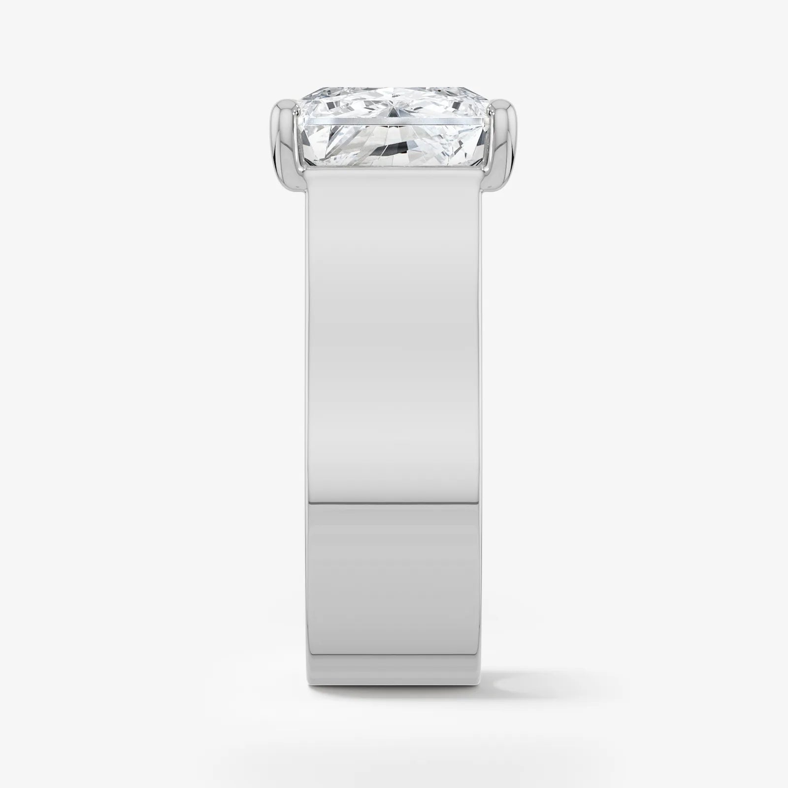 Men's Solitaire Radiant Lab Diamond Ring
