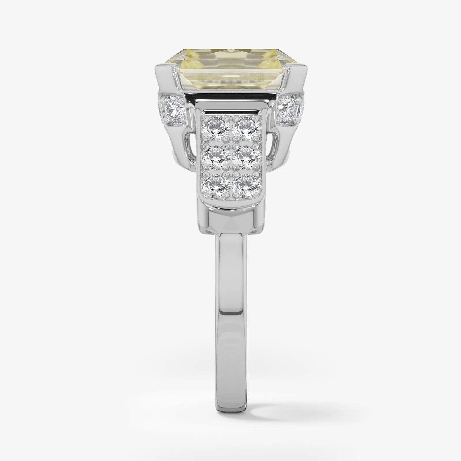 Open Moment Asscher Diamond Ring
