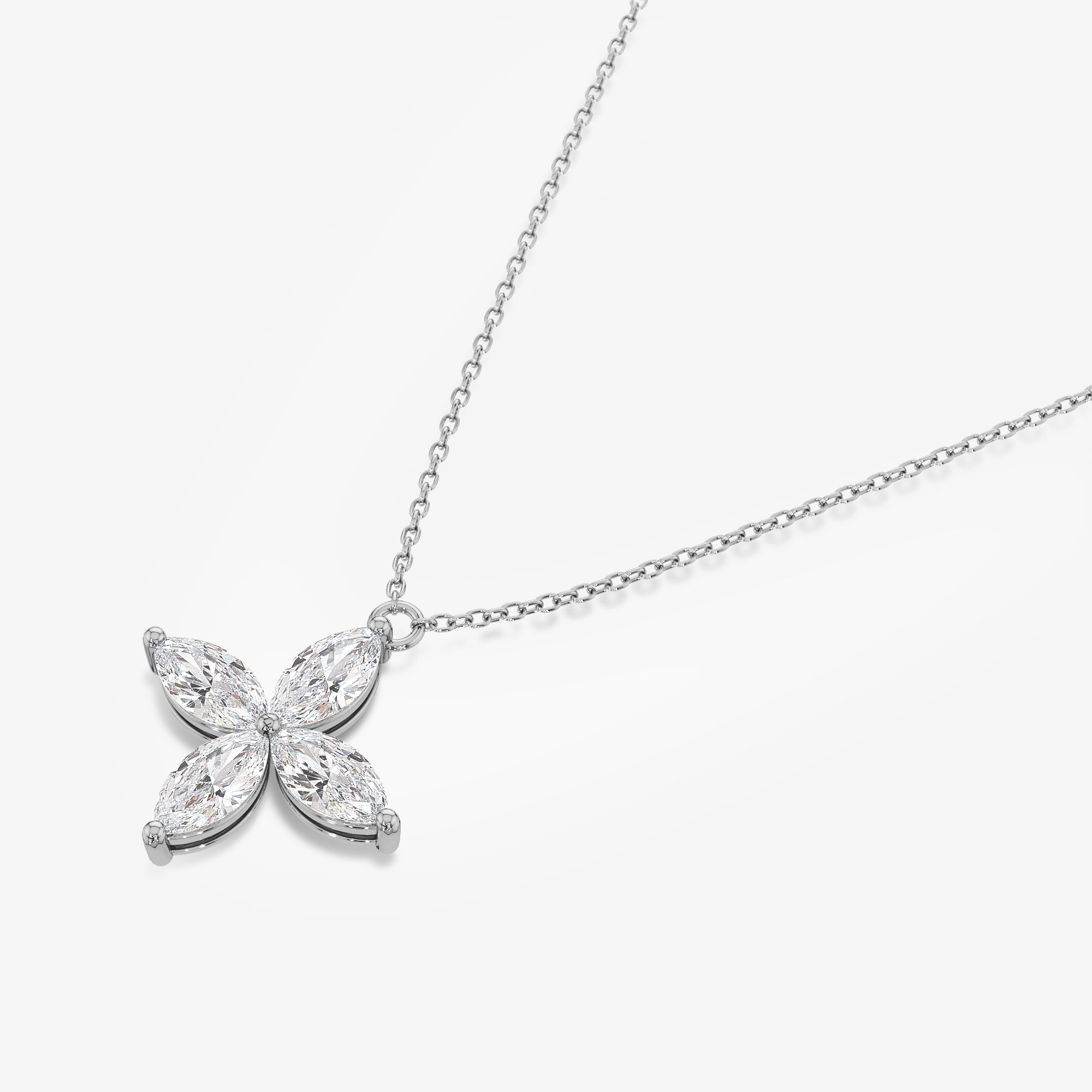 Floral Pendant Necklace (0.75 Сt. T.W.)