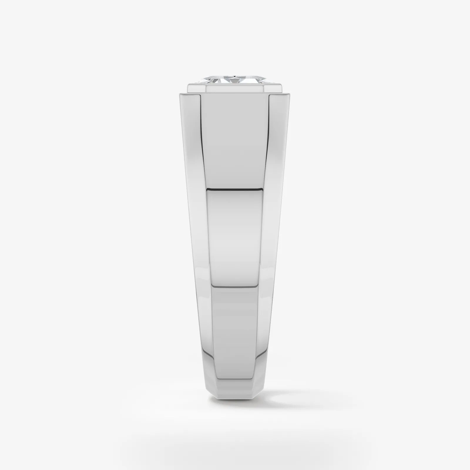 Men's Signet Emerald Cut Lab Diamond Ring