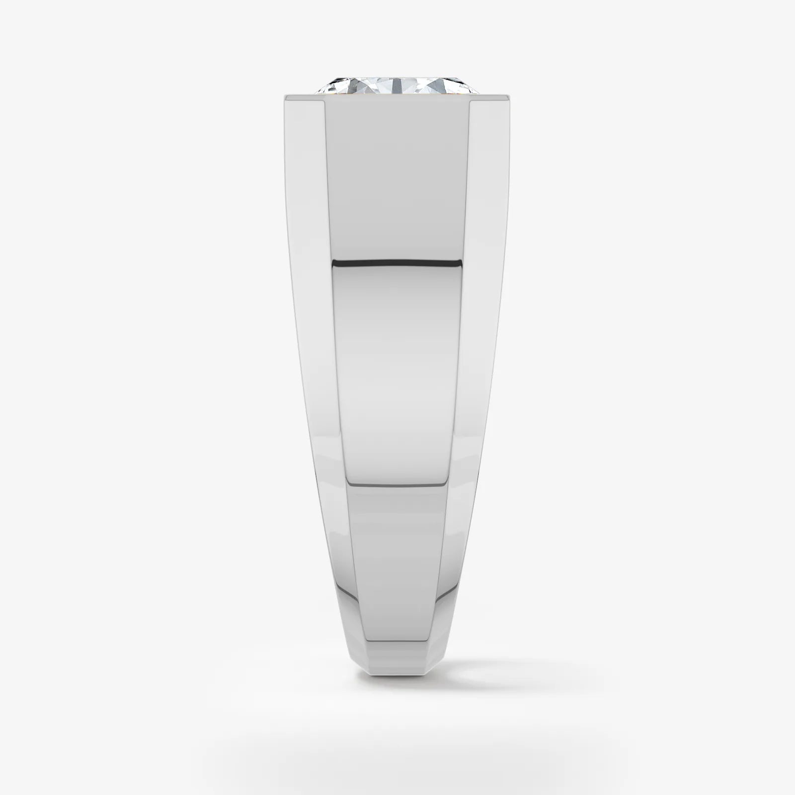 Men's Signet Round Cut Lab Diamond Ring