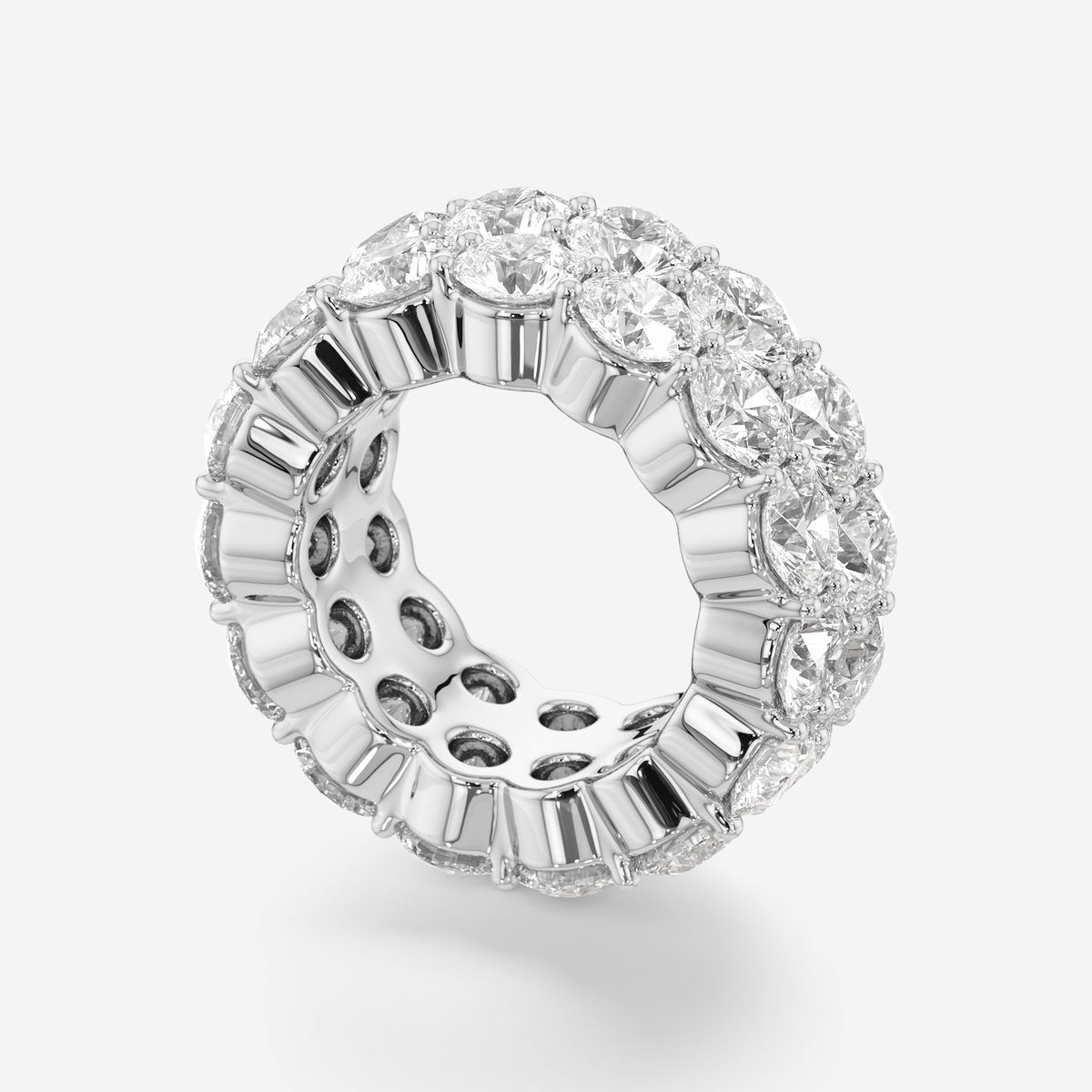 Round Two-Row Diamond Eternity Ring