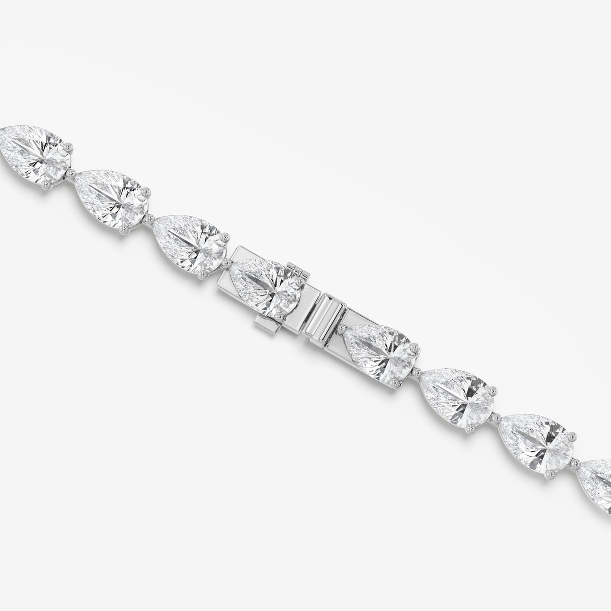 Pear Cut East-West Diamond Tennis Bracelet