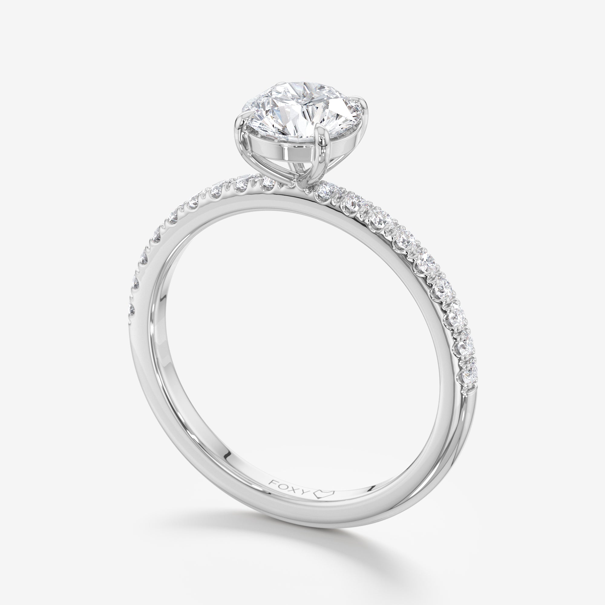 Classic Pavé Diamond Engagement Ring