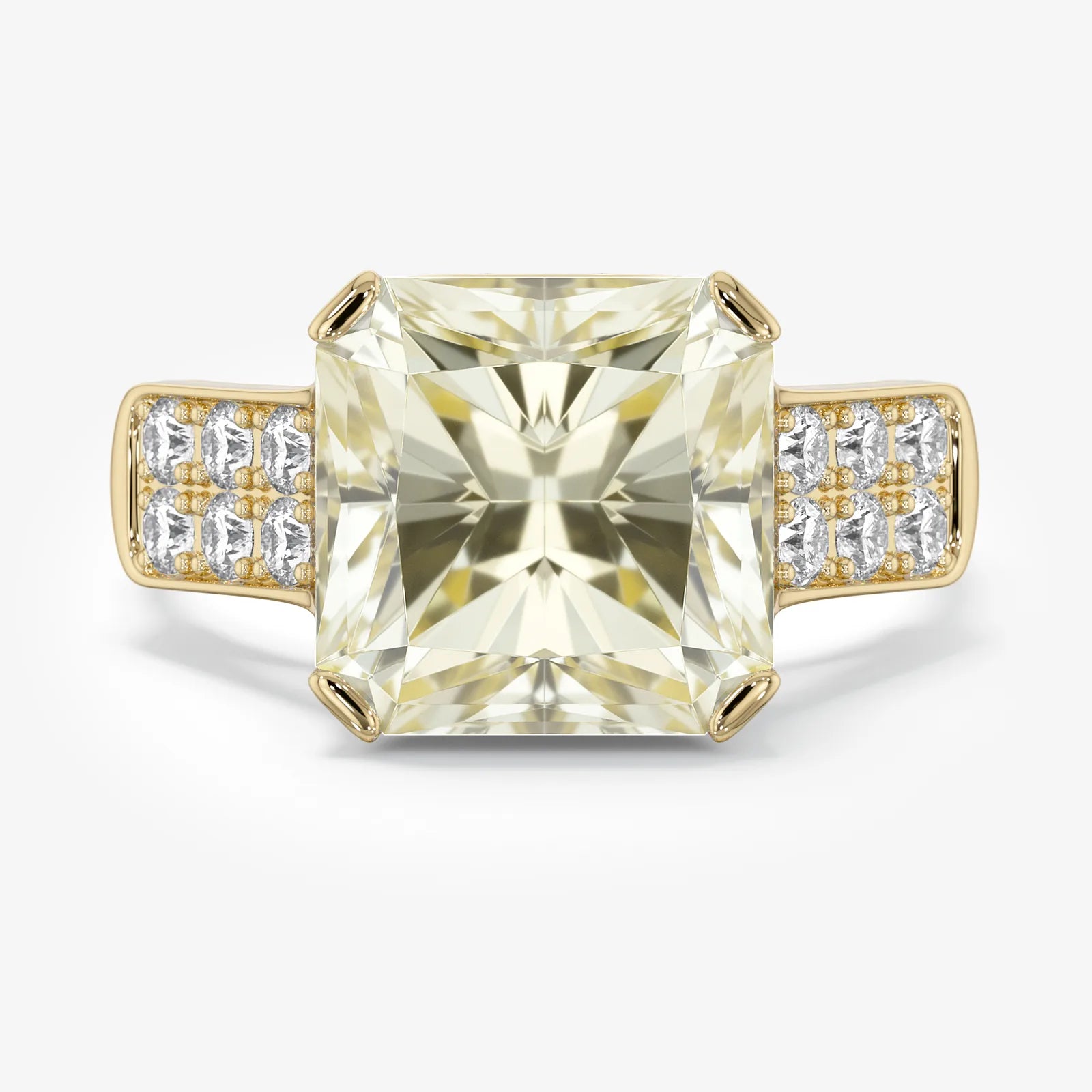 Open Moment Asscher Diamond Ring