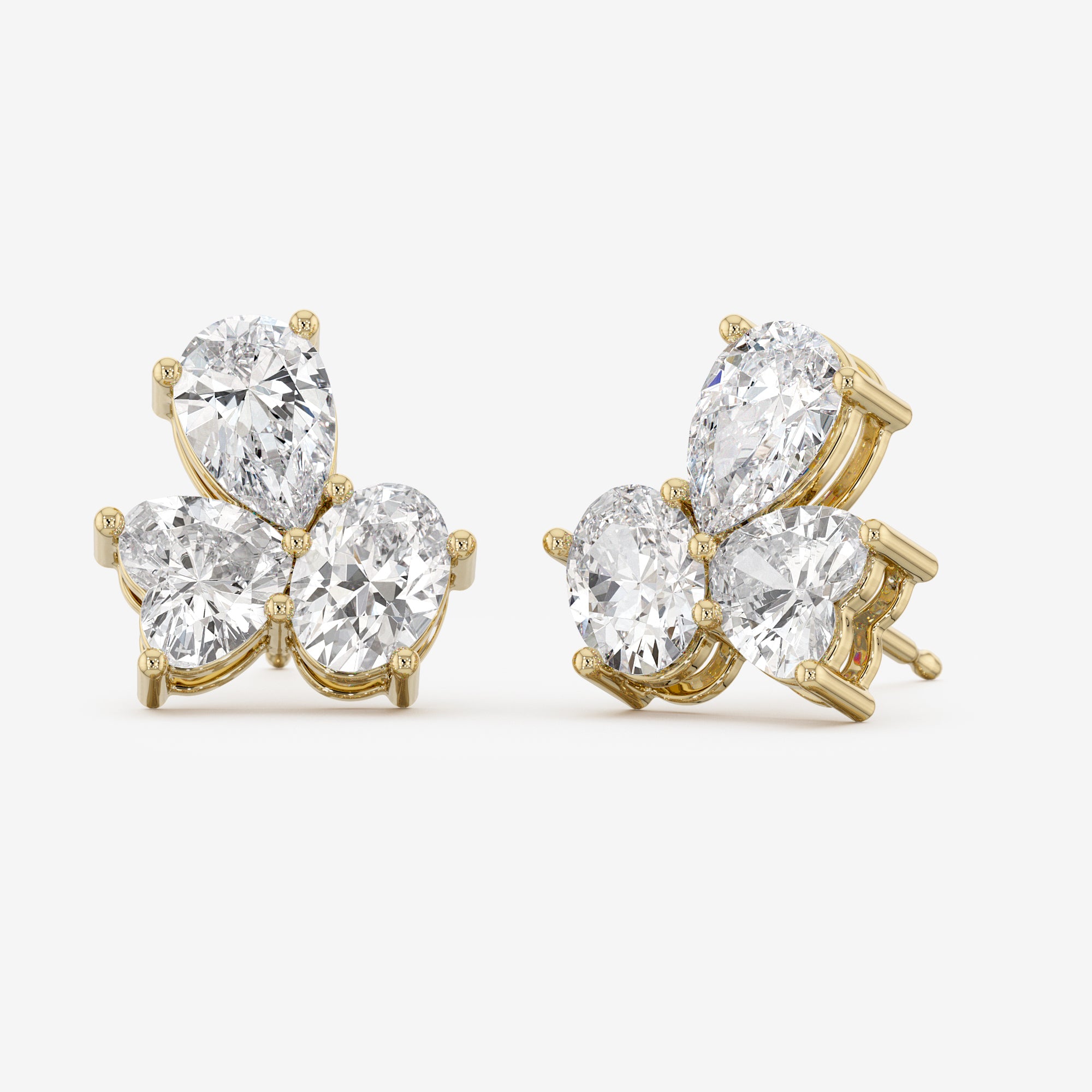 Mixed Stone Stud Earrings