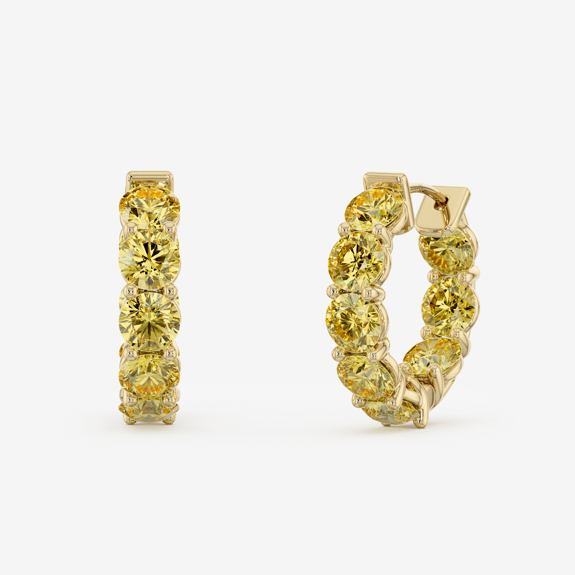 Solar Loop Hoop Earrings (4 Сt. T.W.)