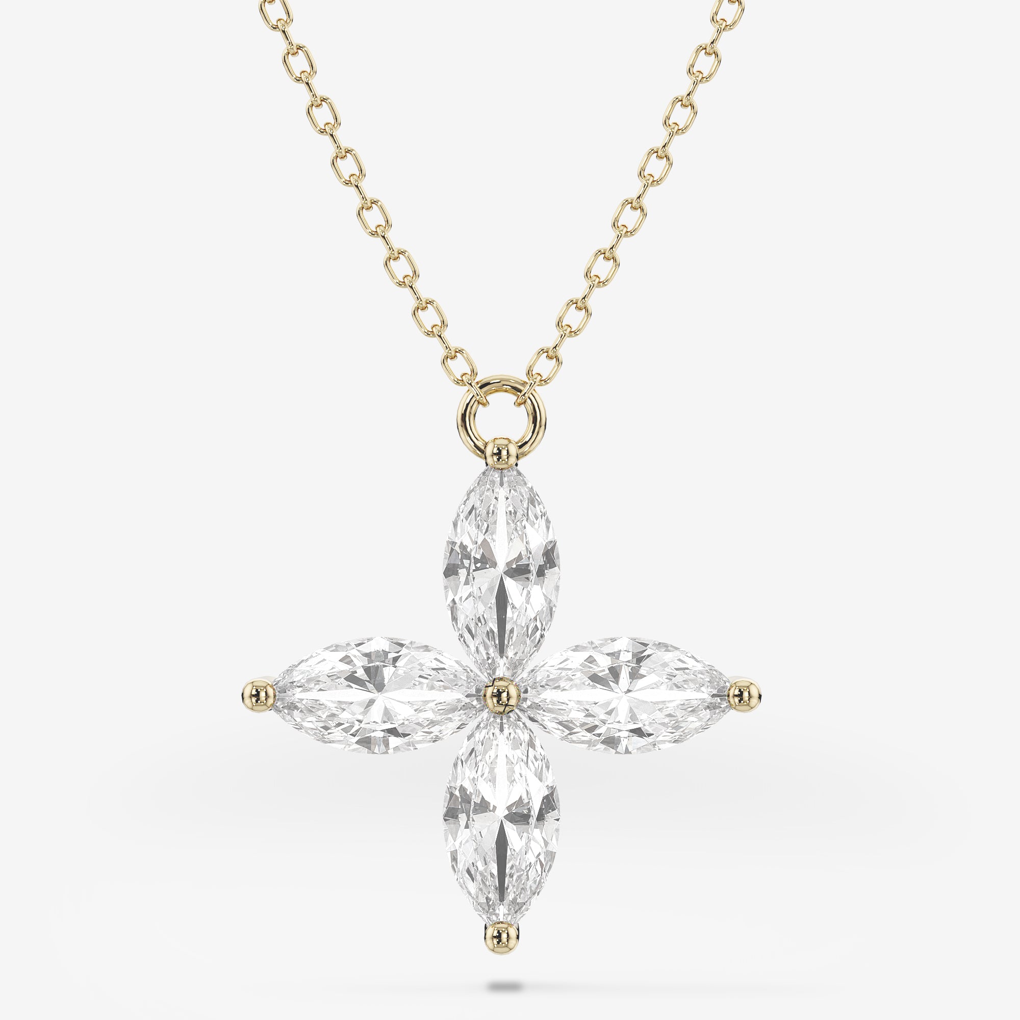 Floral Pendant Necklace (0.75 Сt. T.W.)