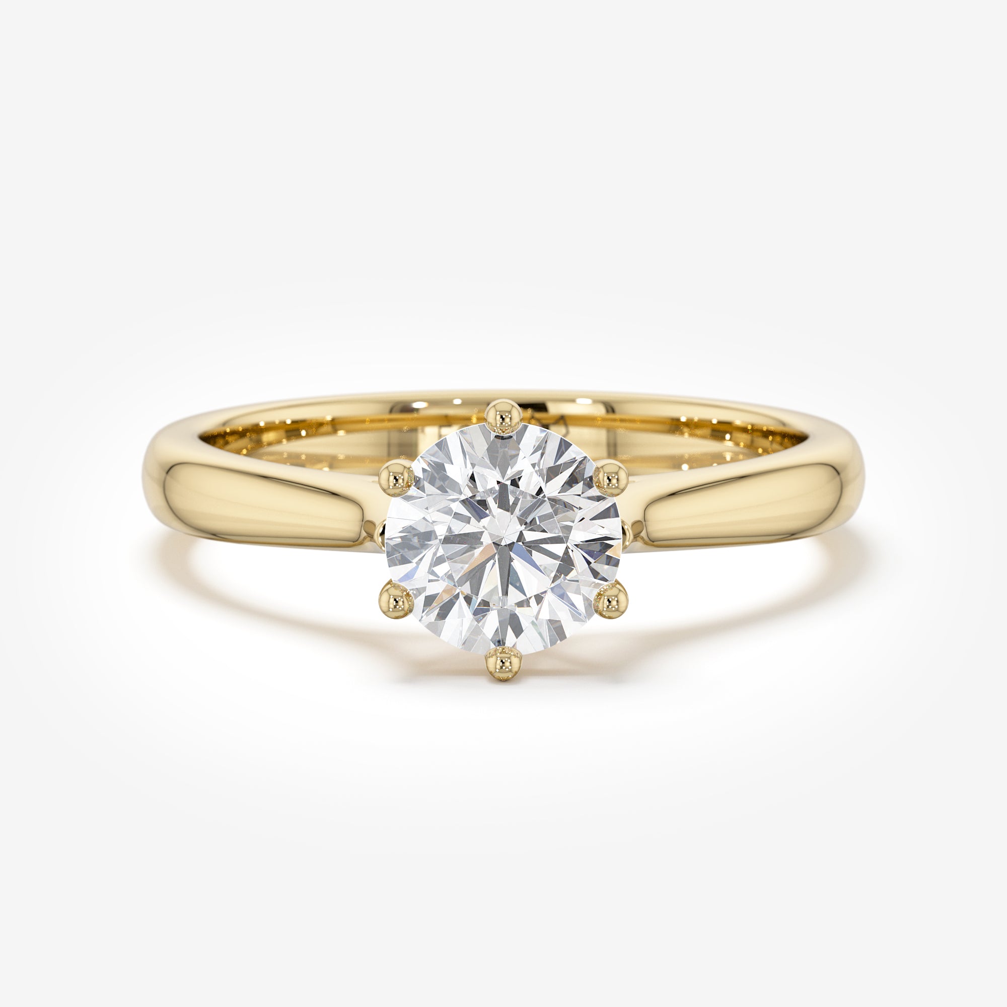 Cathedral 6-Prong Solitaire Engagement Ring