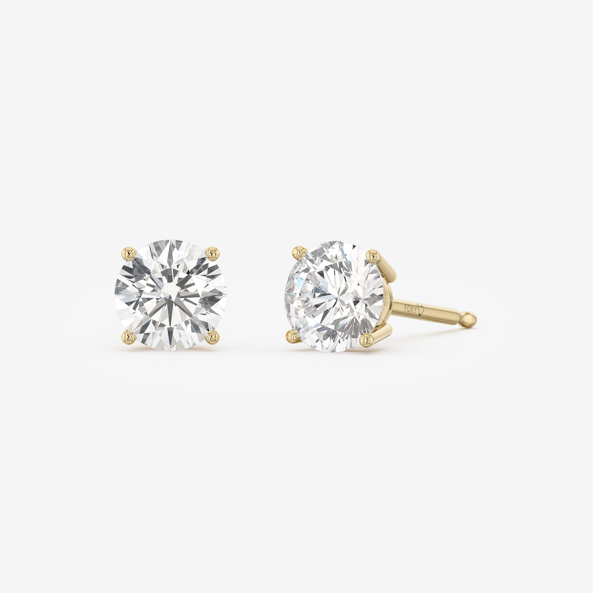 Shown in 1 ct each earring