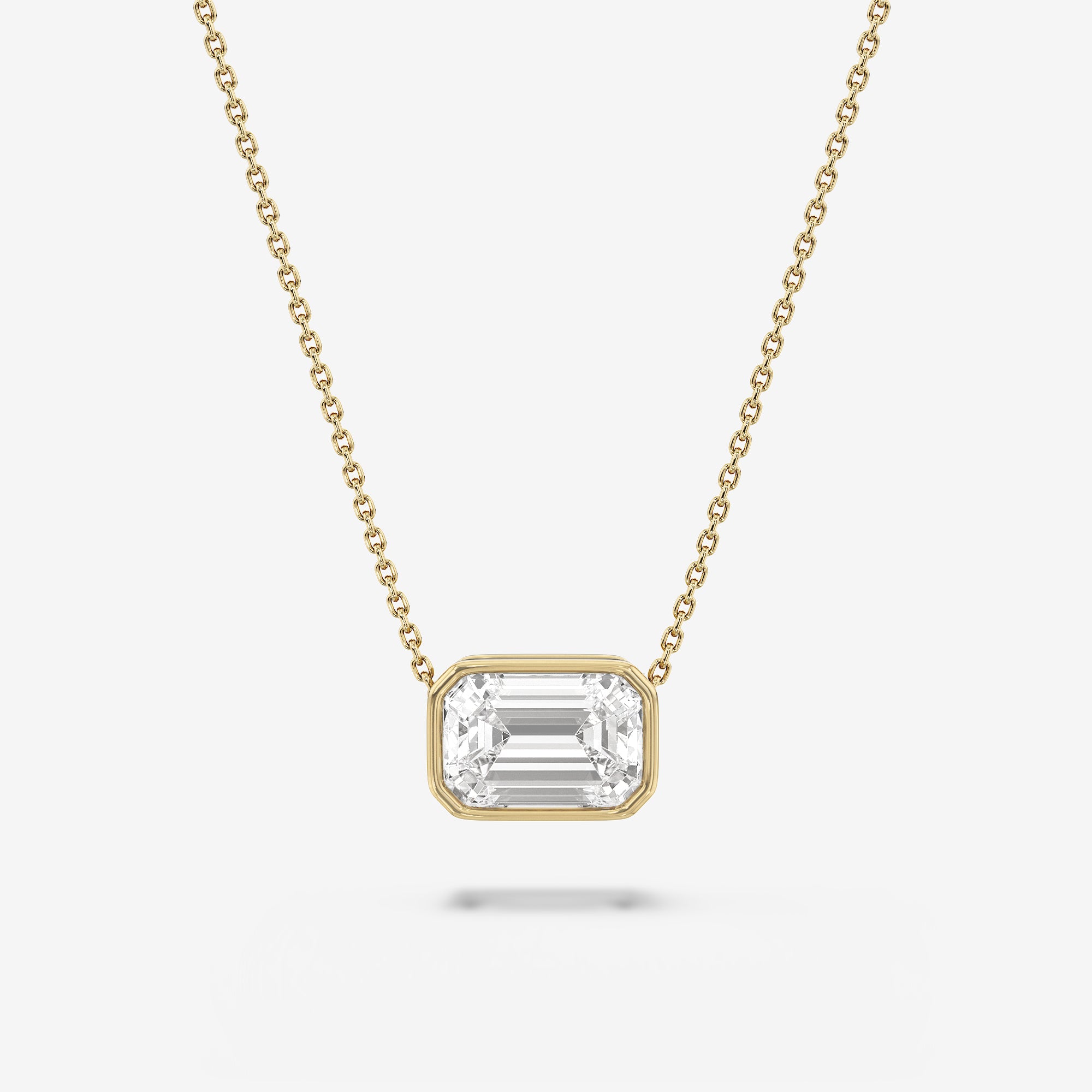 Bezel Pendant Necklace (1 Сt. T.W.)