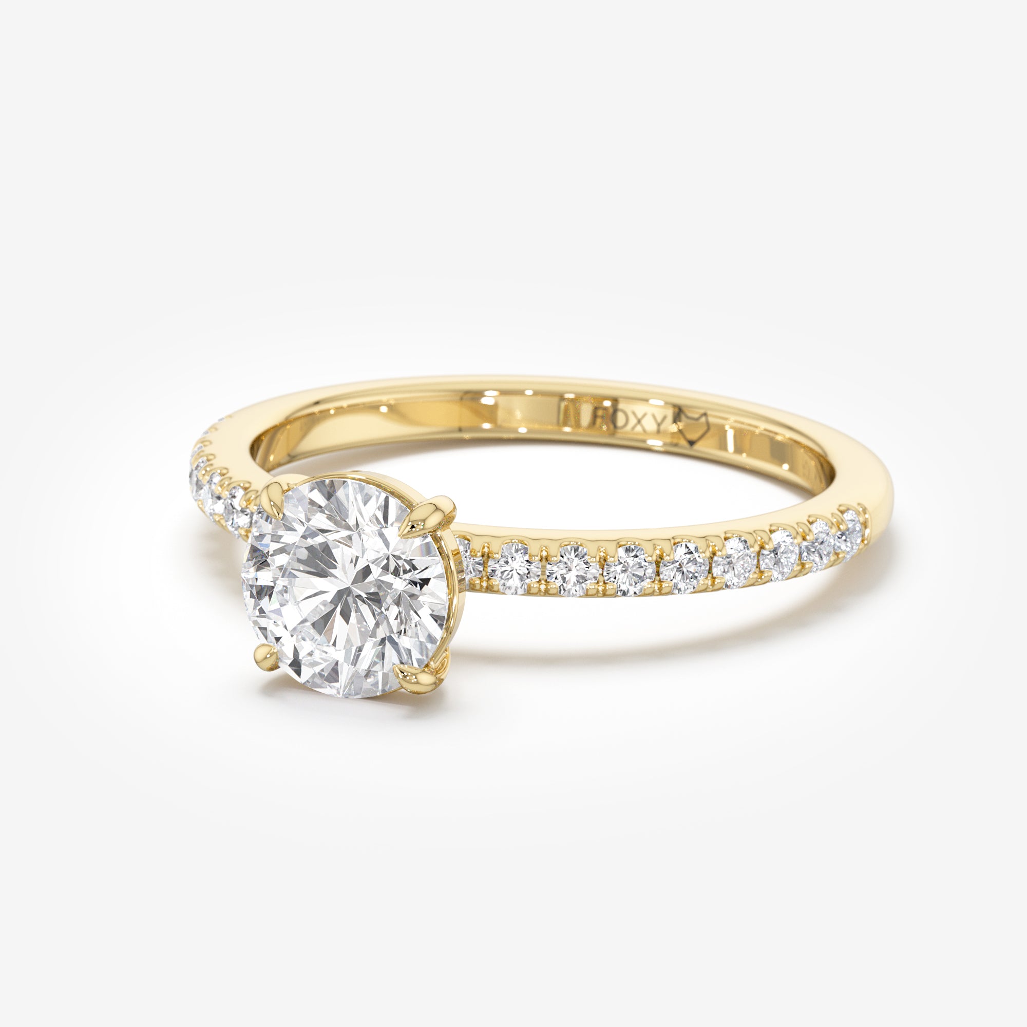 Classic Pavé Diamond Engagement Ring