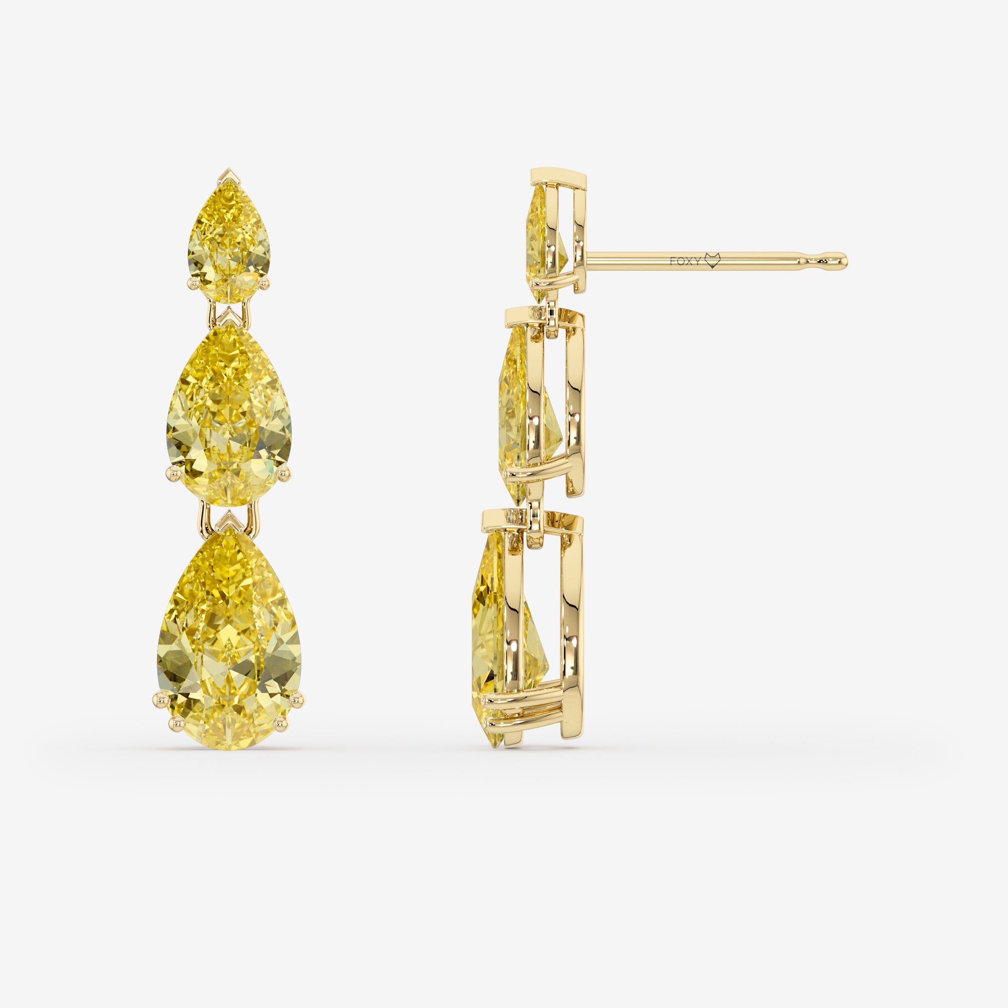 Amber Line Drop Earrings (12 Сt. T.W.)