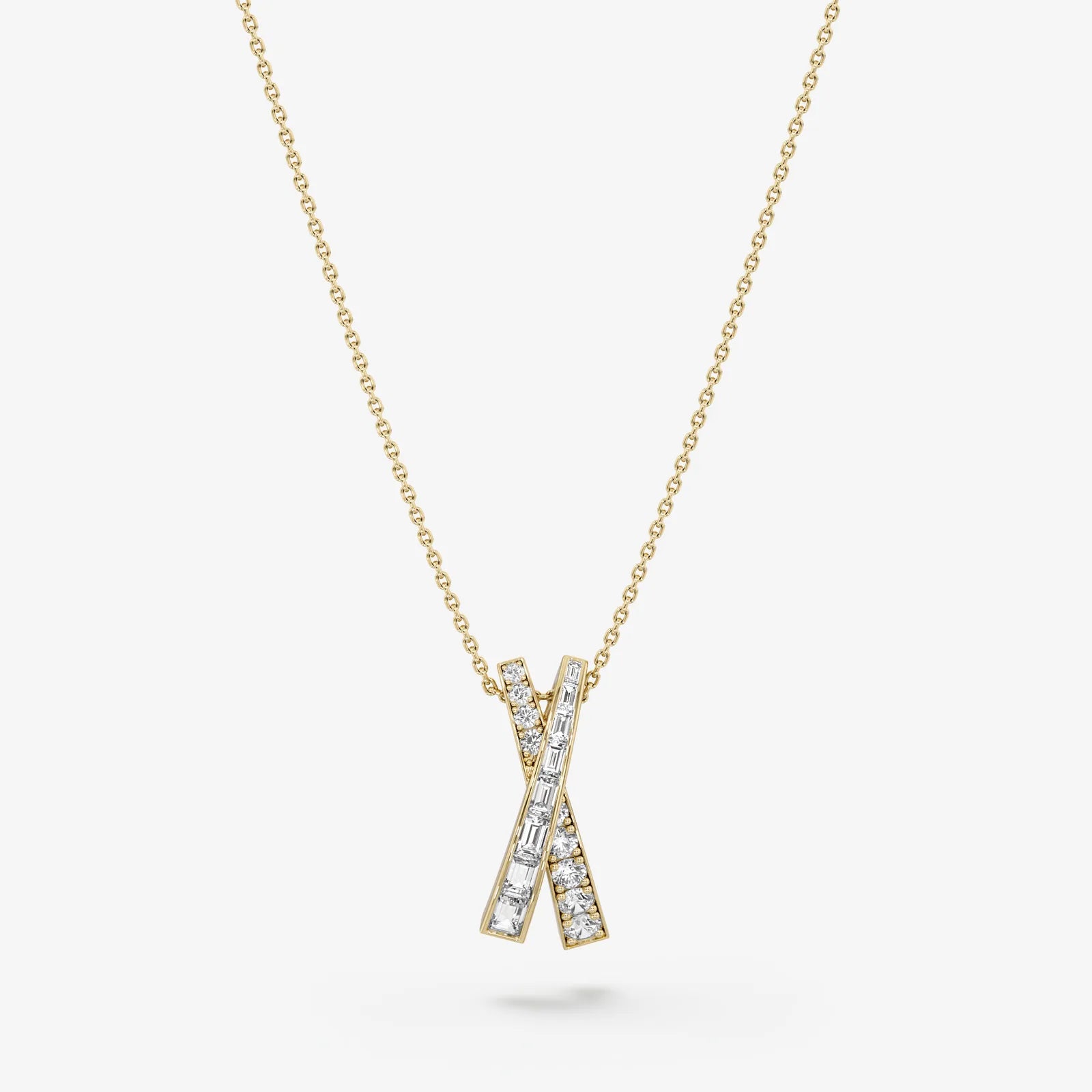 Cross Twist Pendant Necklace