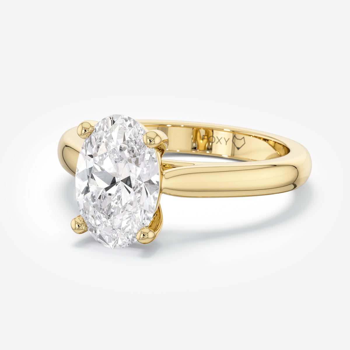 Oval Solitaire Diamond Engagement Ring