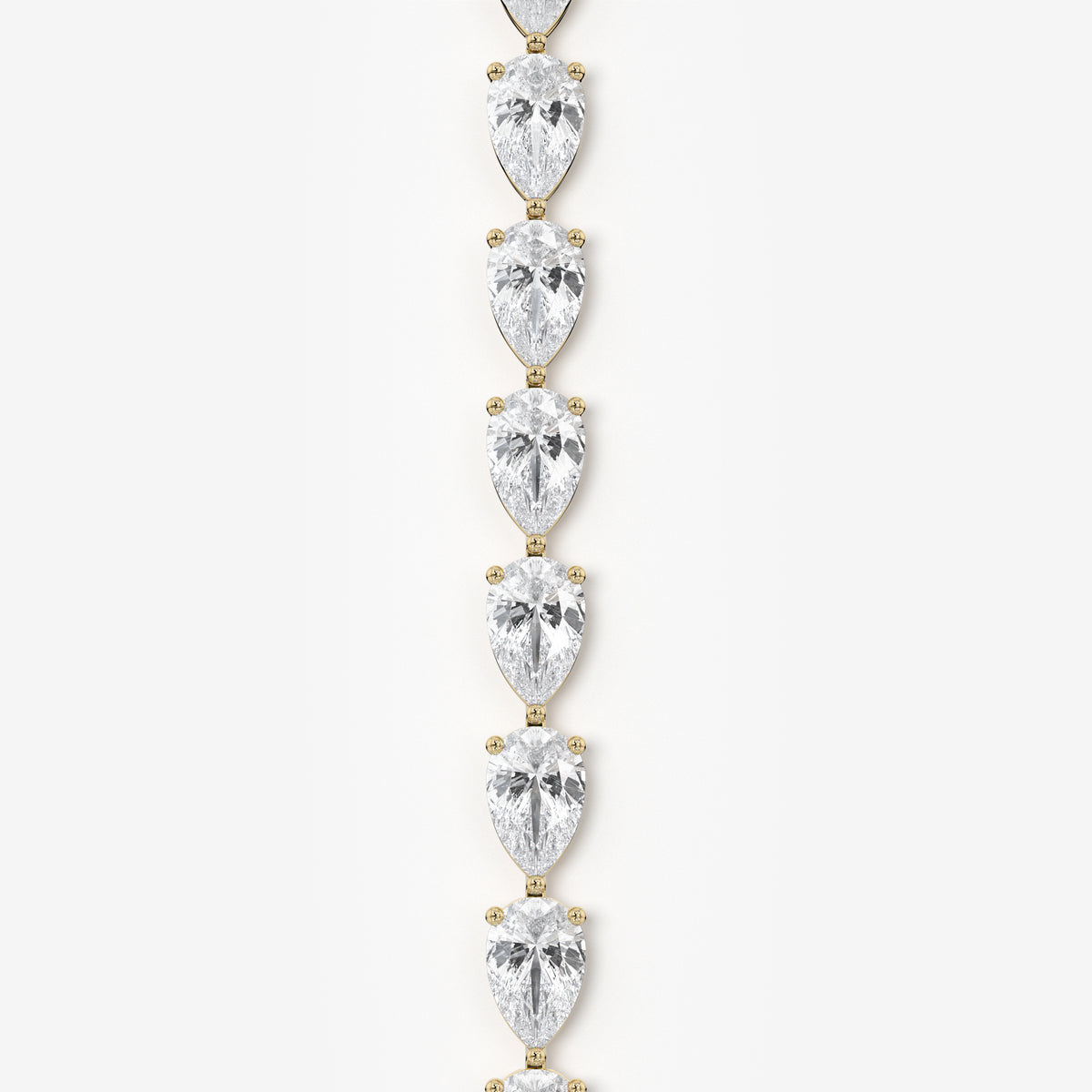 Pear Cut East-West Diamond Tennis Bracelet