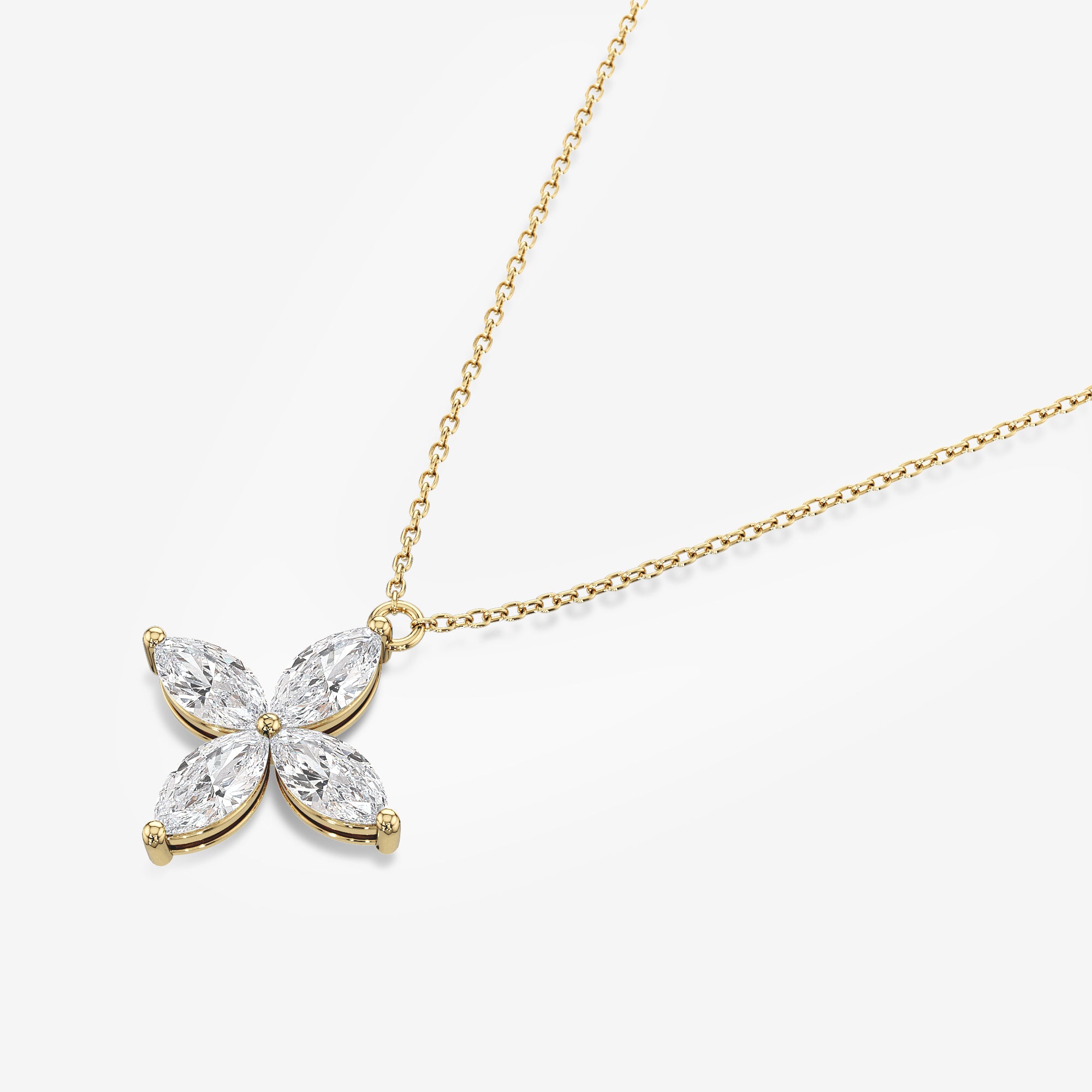 Floral Pendant Necklace (0.75 Сt. T.W.)