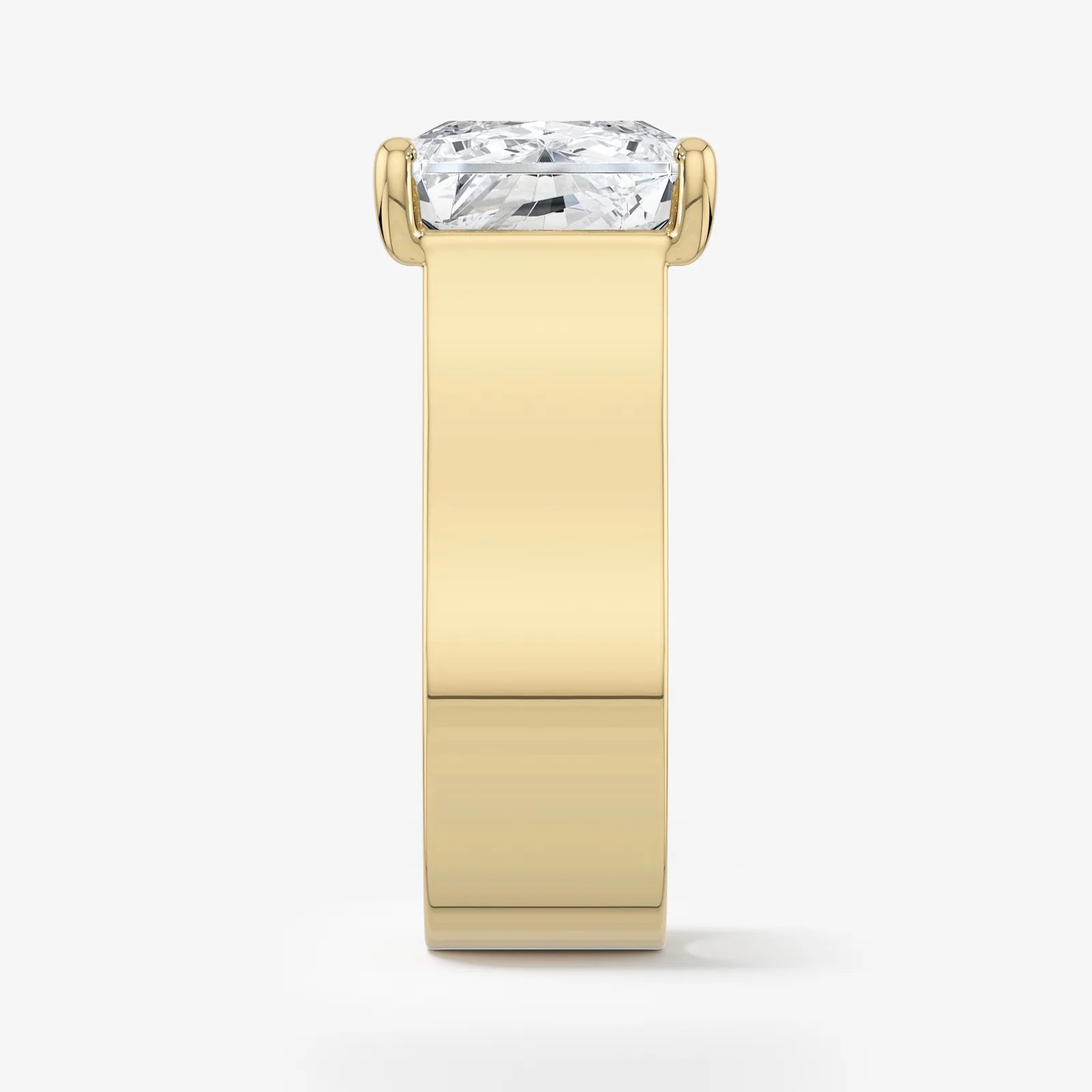 Men's Solitaire Radiant Cut Lab Diamond Ring