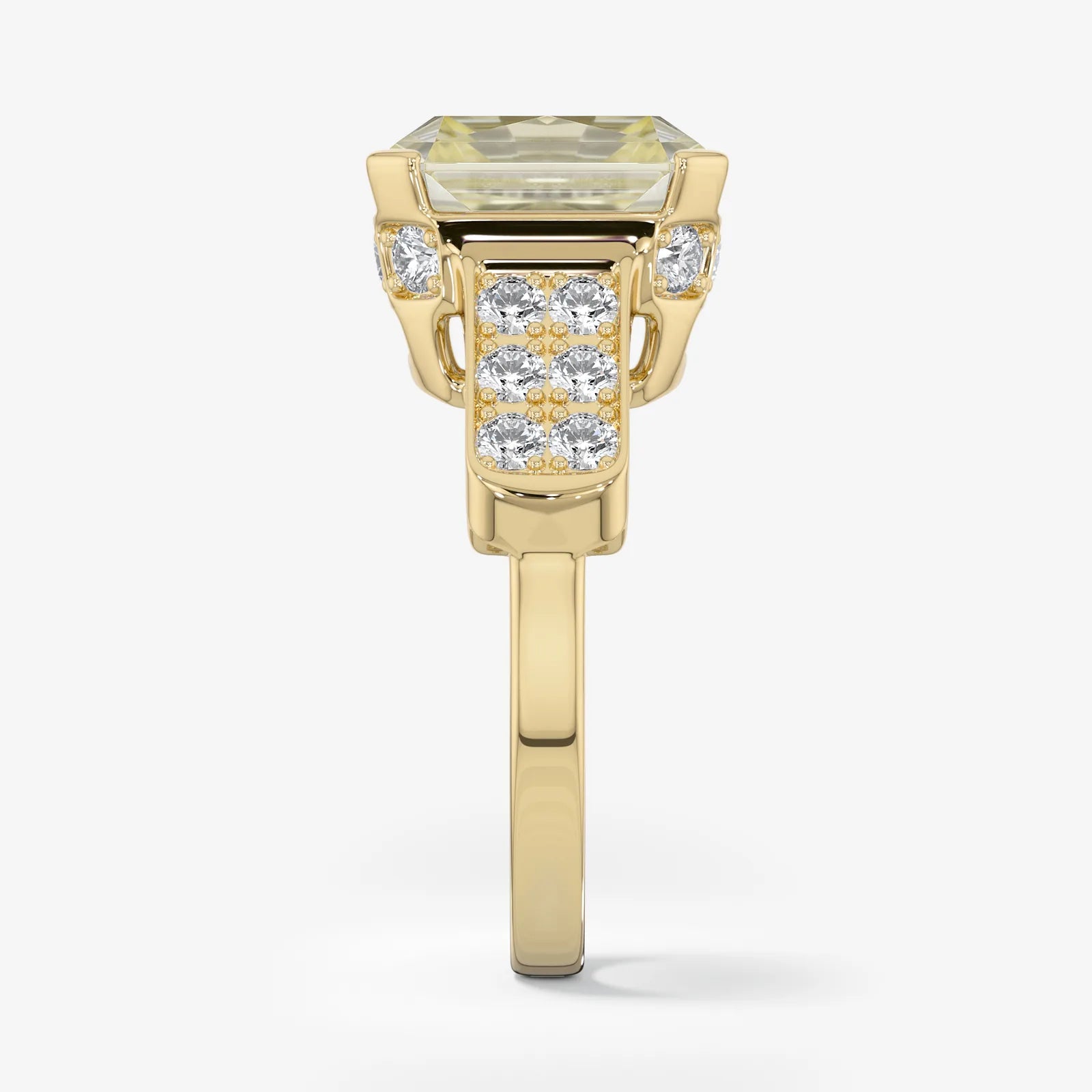 Open Moment Asscher Diamond Ring
