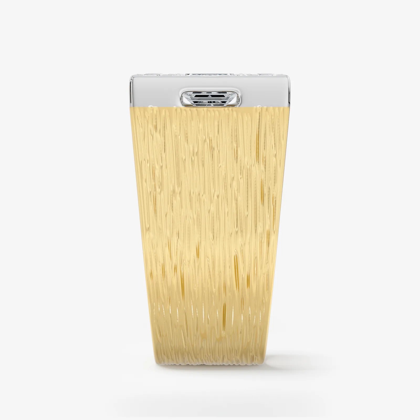 Men's Statement Signet Emerald Cut Lab Diamond Ring