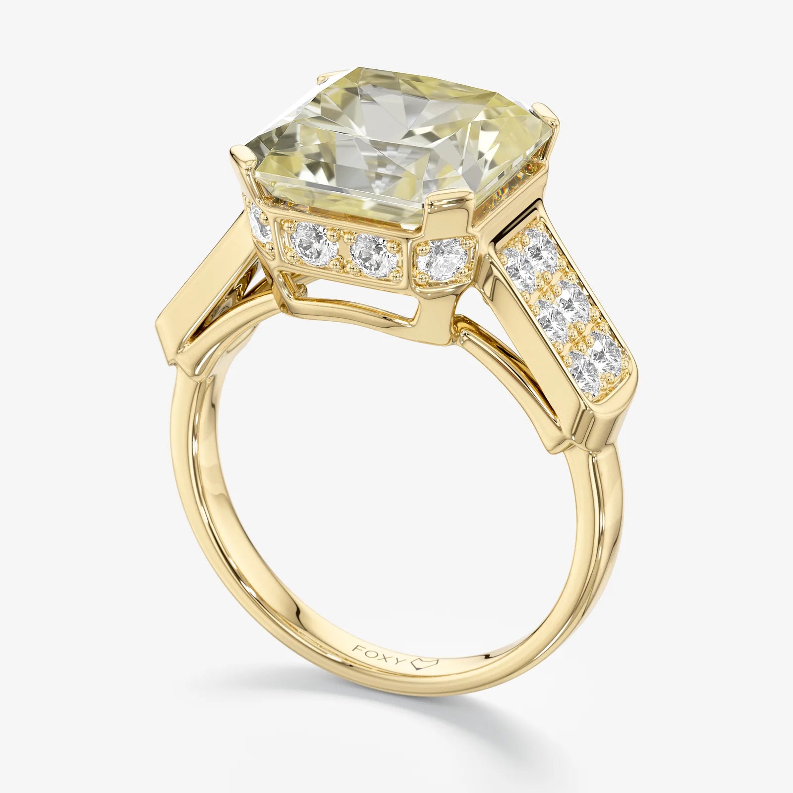 Open Moment Asscher Diamond Ring