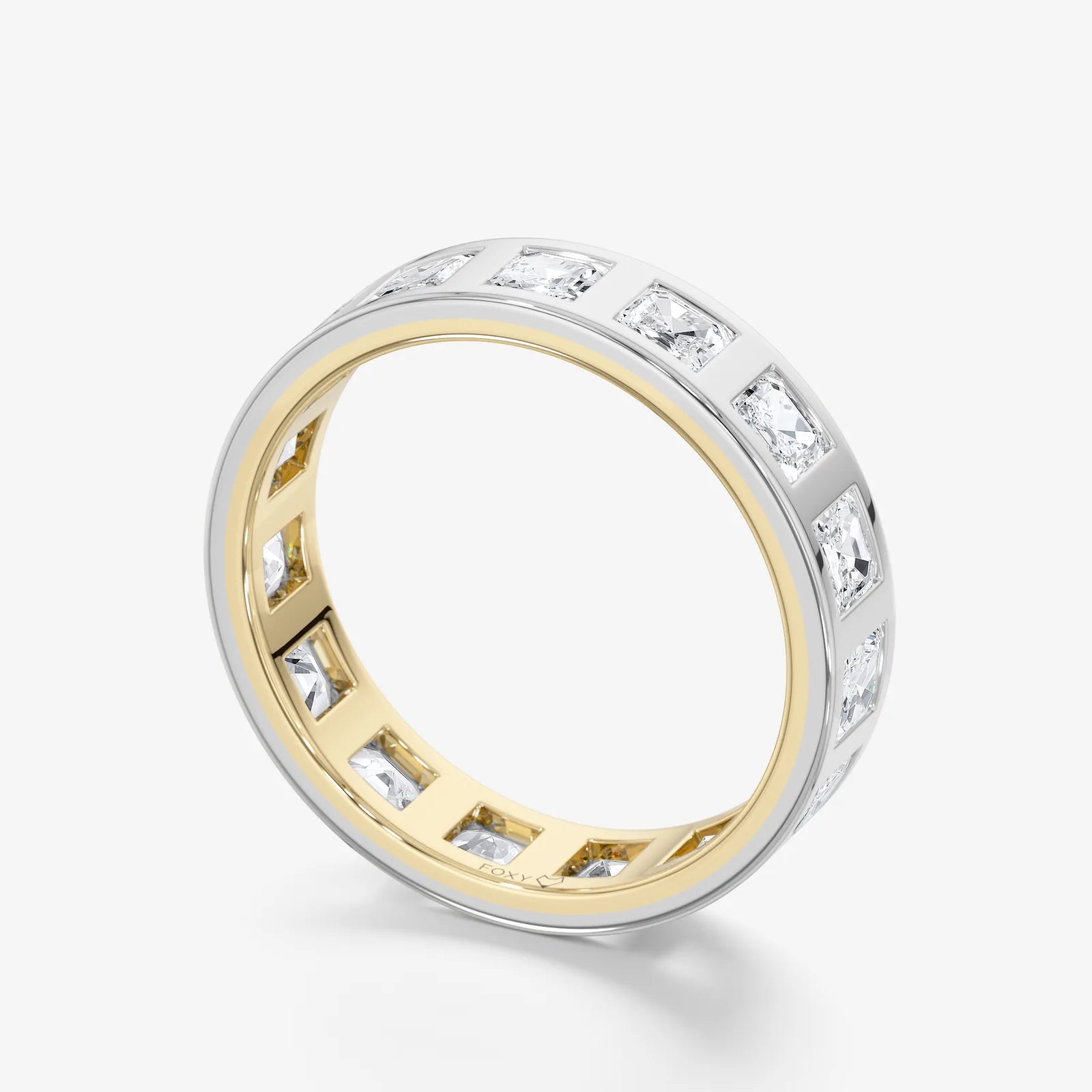 Men's Asscher Cut Lab Diamond Wedding Ring