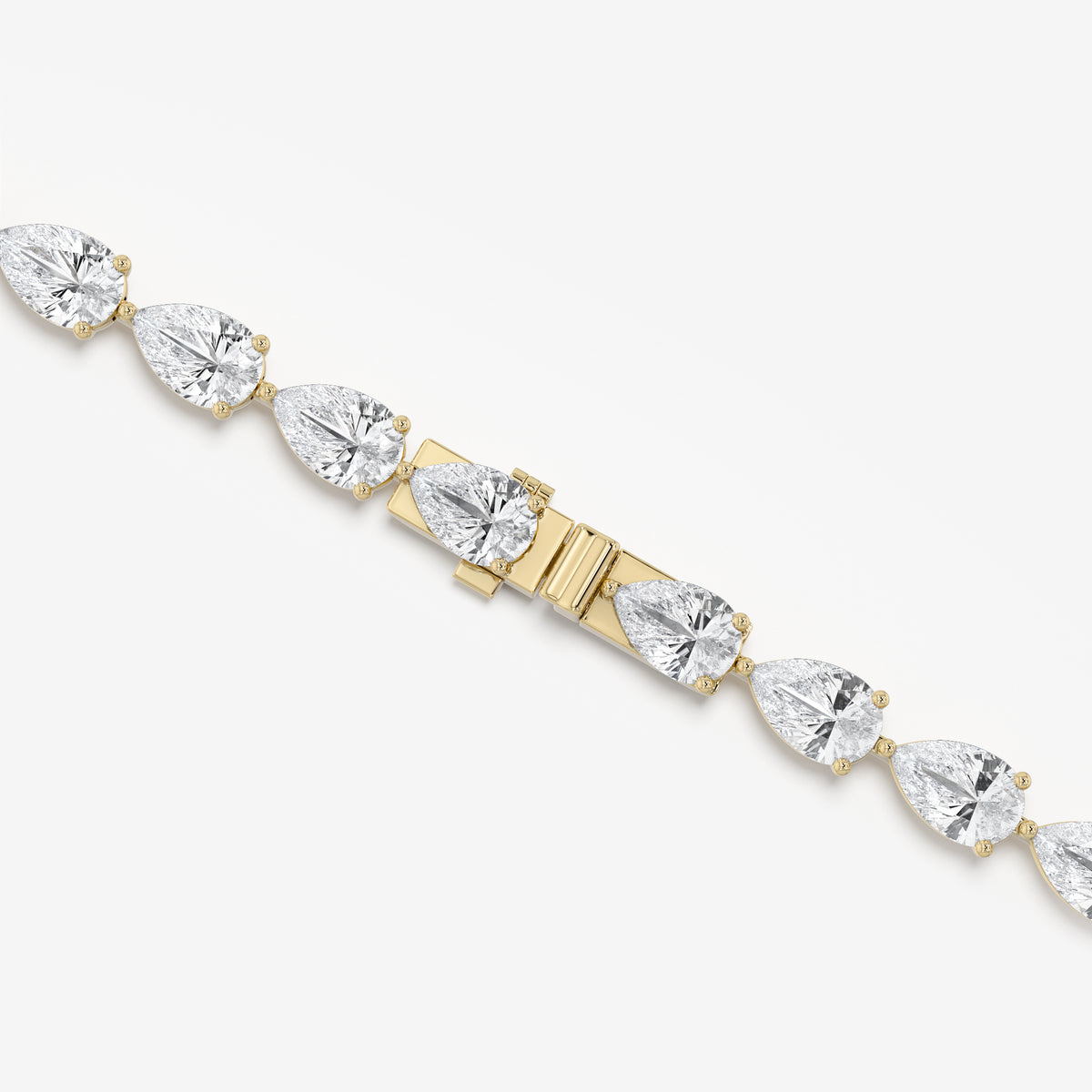 Pear Cut East-West Diamond Tennis Bracelet